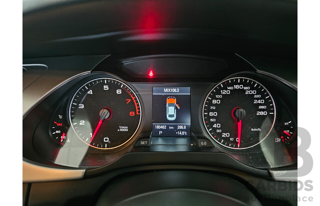 1/2012 Audi A4 1.8 TFSI B8 (8K) MY12 4d Sedan Black 1.8L