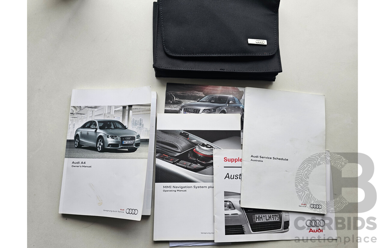 1/2012 Audi A4 1.8 TFSI B8 (8K) MY12 4d Sedan Black 1.8L