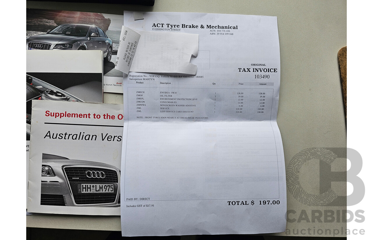 1/2012 Audi A4 1.8 TFSI B8 (8K) MY12 4d Sedan Black 1.8L