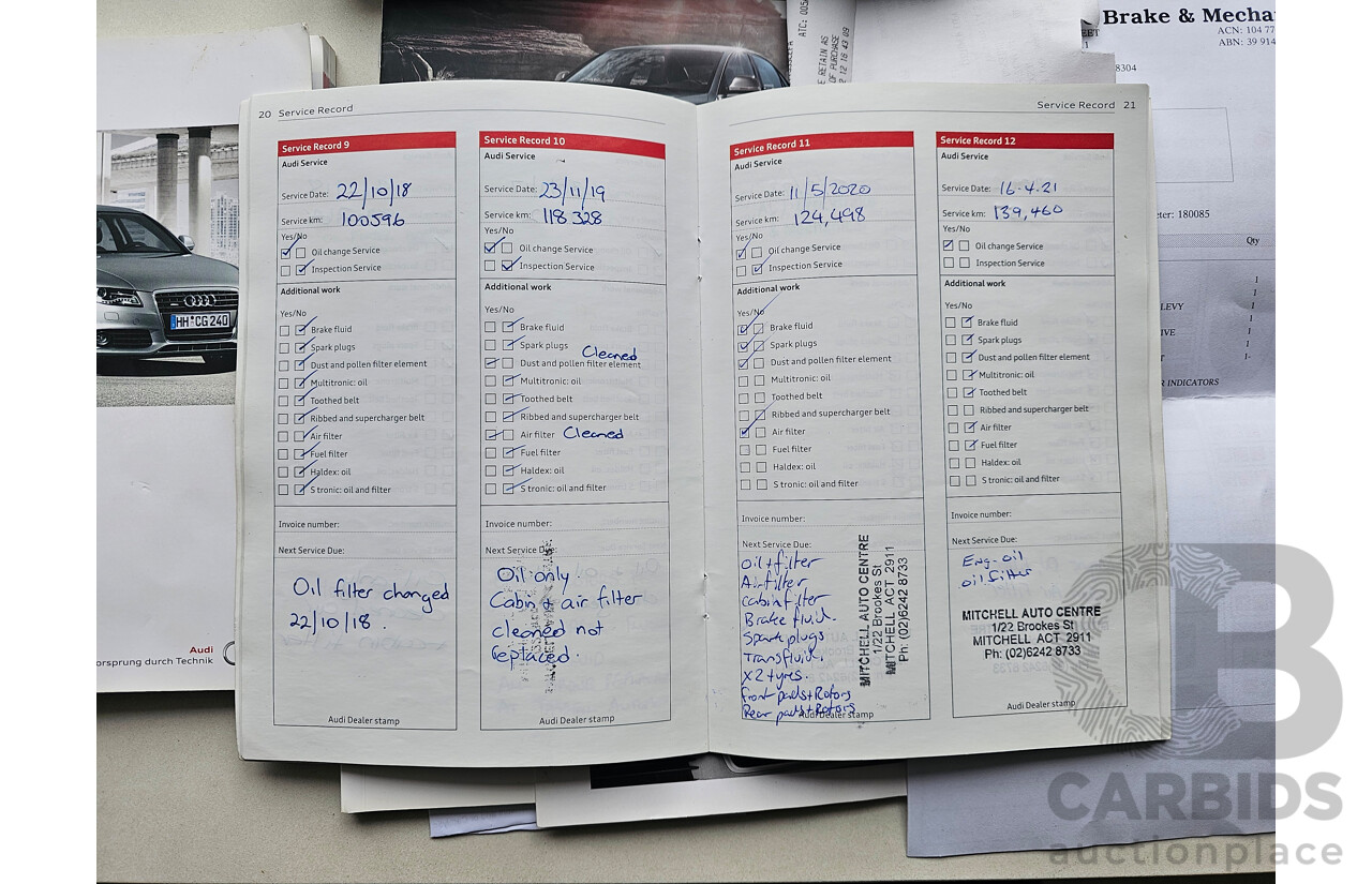 1/2012 Audi A4 1.8 TFSI B8 (8K) MY12 4d Sedan Black 1.8L