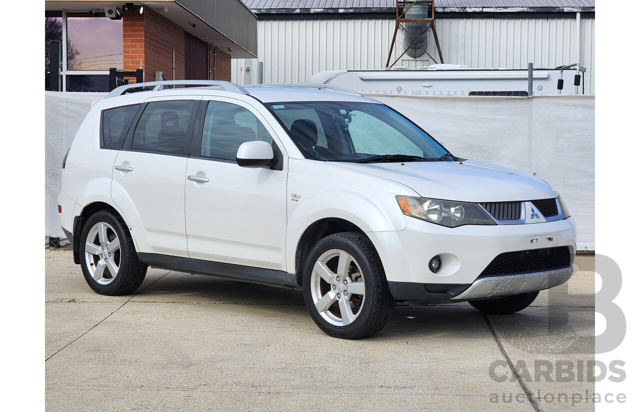 09/2007 Mitsubishi Outlander XLS 4x4 ZG 4D Wagon White 2.4L