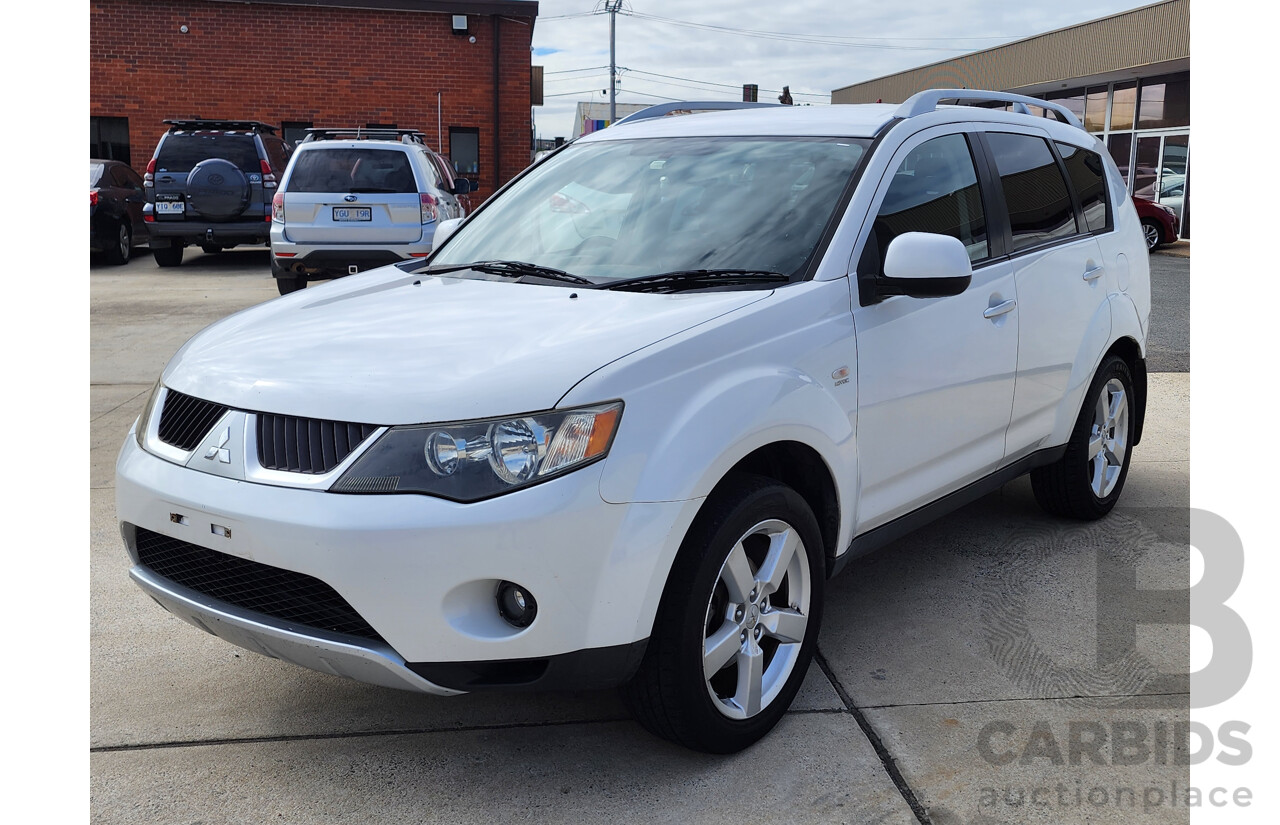 09/2007 Mitsubishi Outlander XLS 4x4 ZG 4D Wagon White 2.4L