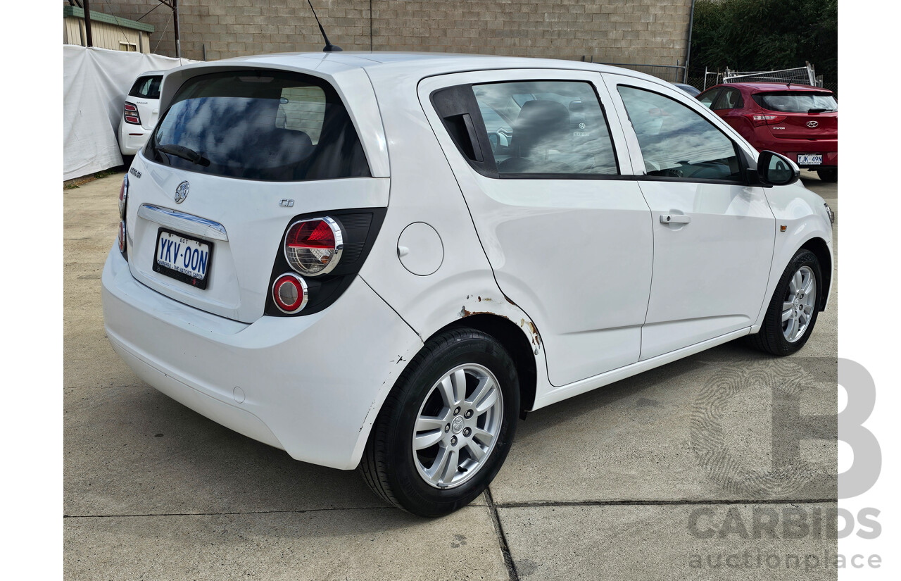 7/2015 Holden Barina CD TM MY15 5d Hatchback White 1.6L