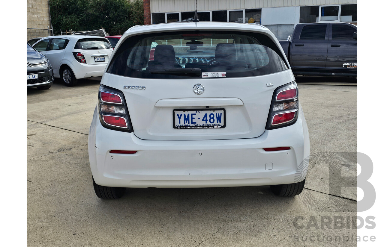 07/2017 Holden Barina LS FWD TM MY17 5D Hatchback White 1.6L