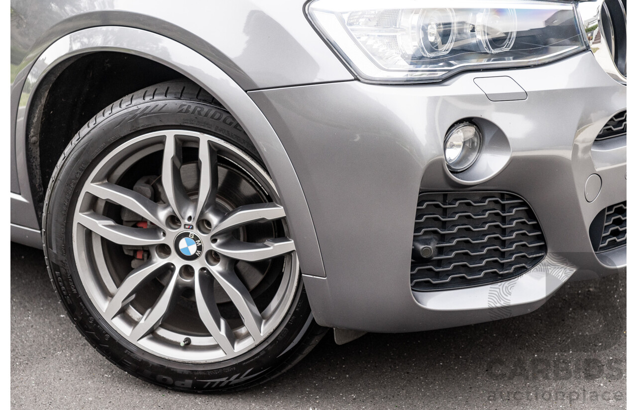 9/2016 BMW X3 X-Drive 20d LCI (AWD) F25 M-Sport Package 4d Wagon Space Grey Metallic Turbo Diesel 2.0L