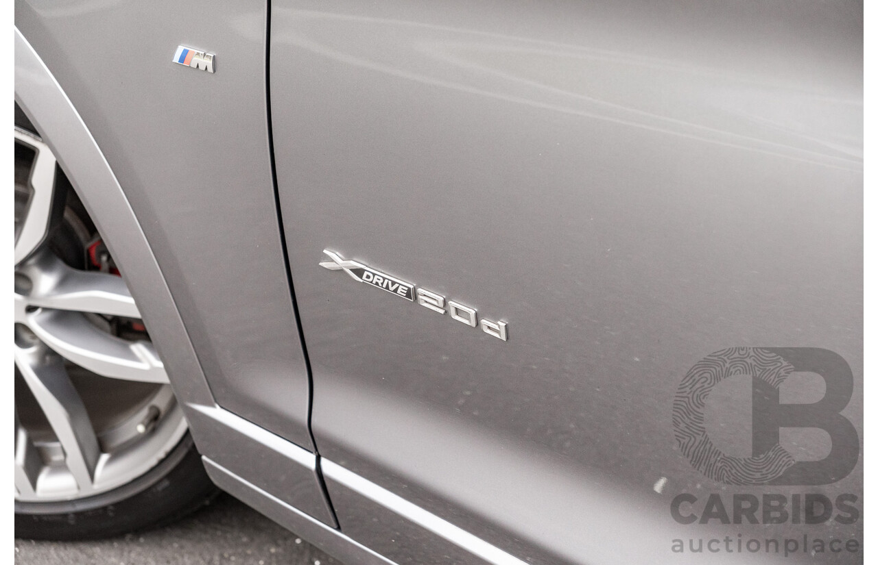 9/2016 BMW X3 X-Drive 20d LCI (AWD) F25 M-Sport Package 4d Wagon Space Grey Metallic Turbo Diesel 2.0L