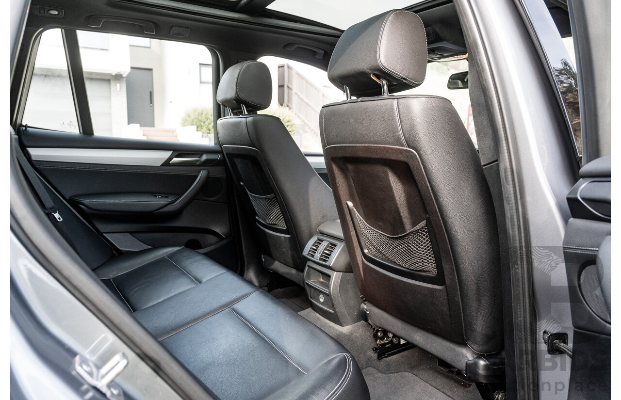 9/2016 BMW X3 X-Drive 20d LCI (AWD) F25 M-Sport Package 4d Wagon Space Grey Metallic Turbo Diesel 2.0L