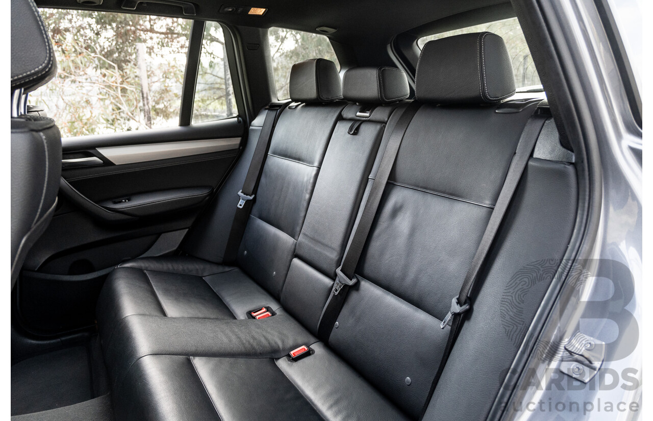 9/2016 BMW X3 X-Drive 20d LCI (AWD) F25 M-Sport Package 4d Wagon Space Grey Metallic Turbo Diesel 2.0L