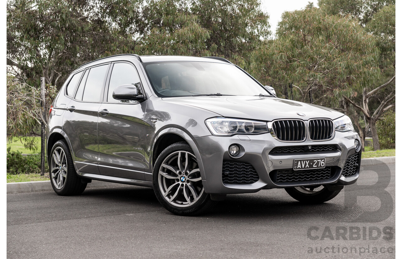 9/2016 BMW X3 X-Drive 20d LCI (AWD) F25 M-Sport Package 4d Wagon Space Grey Metallic Turbo Diesel 2.0L