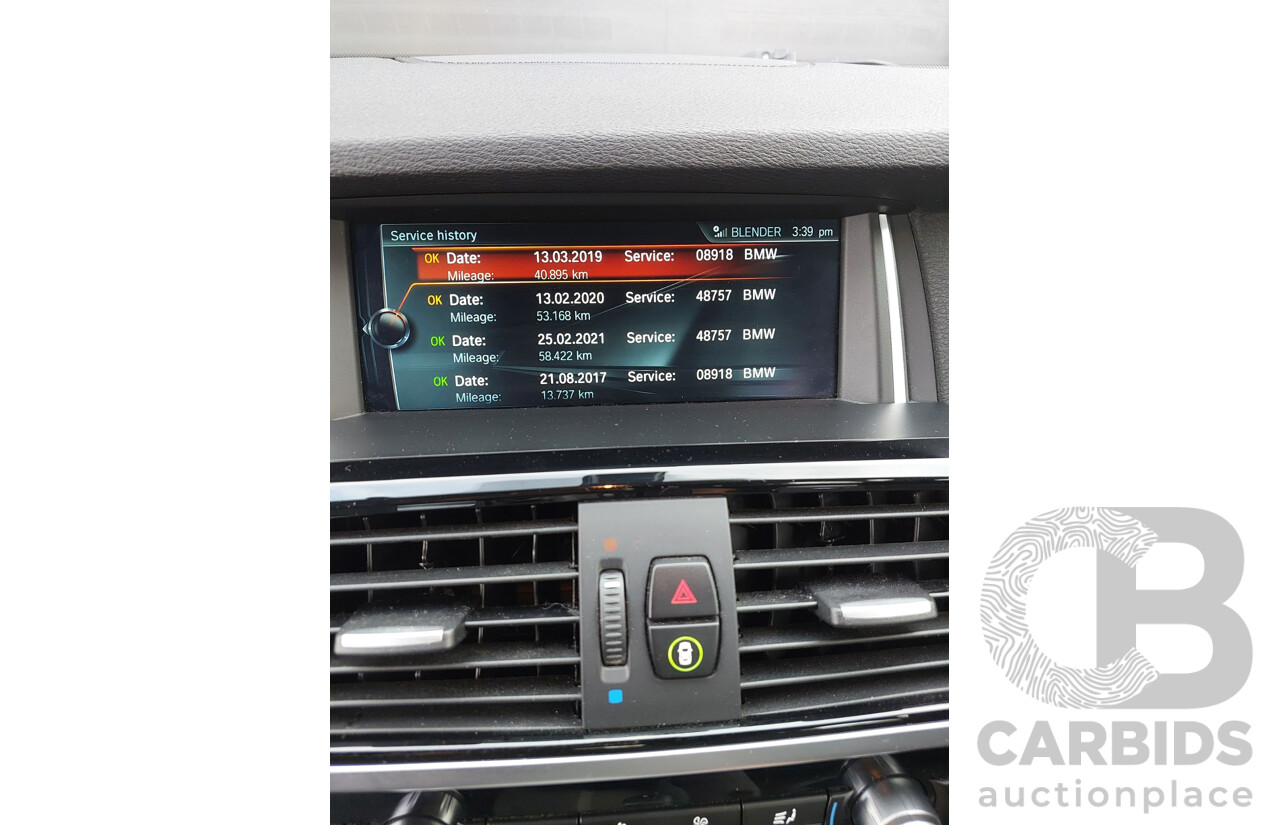 9/2016 BMW X3 X-Drive 20d LCI (AWD) F25 M-Sport Package 4d Wagon Space Grey Metallic Turbo Diesel 2.0L