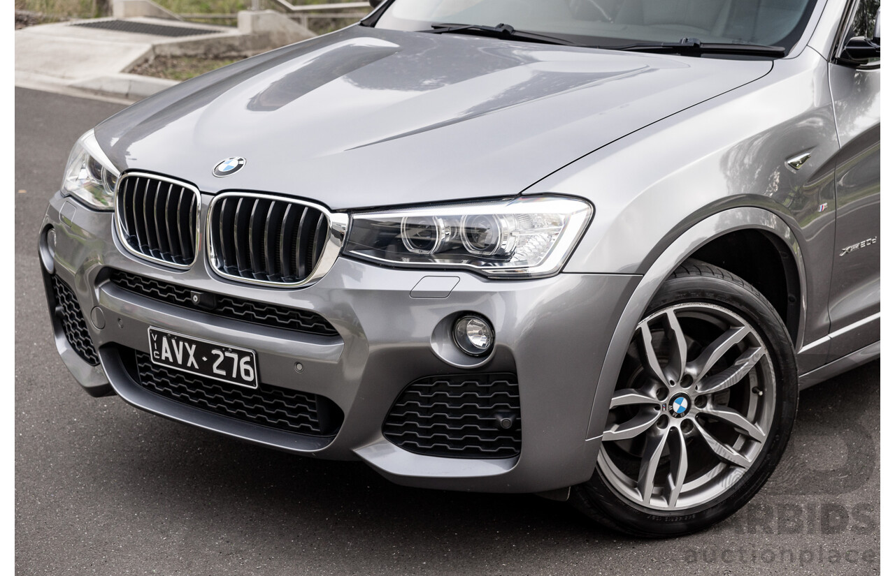 9/2016 BMW X3 X-Drive 20d LCI (AWD) F25 M-Sport Package 4d Wagon Space Grey Metallic Turbo Diesel 2.0L