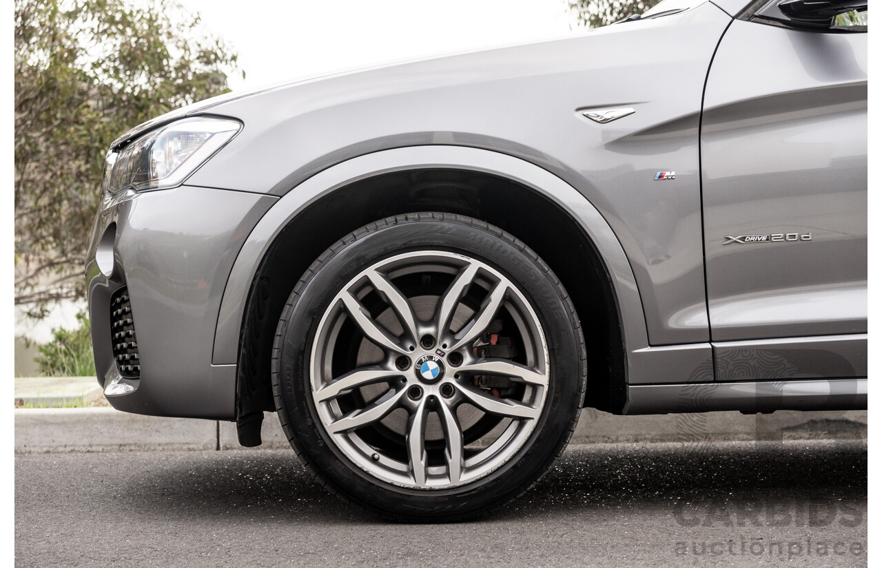 9/2016 BMW X3 X-Drive 20d LCI (AWD) F25 M-Sport Package 4d Wagon Space Grey Metallic Turbo Diesel 2.0L