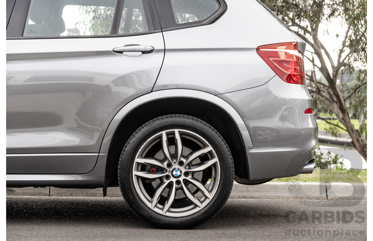 9/2016 BMW X3 X-Drive 20d LCI (AWD) F25 M-Sport Package 4d Wagon Space Grey Metallic Turbo Diesel 2.0L