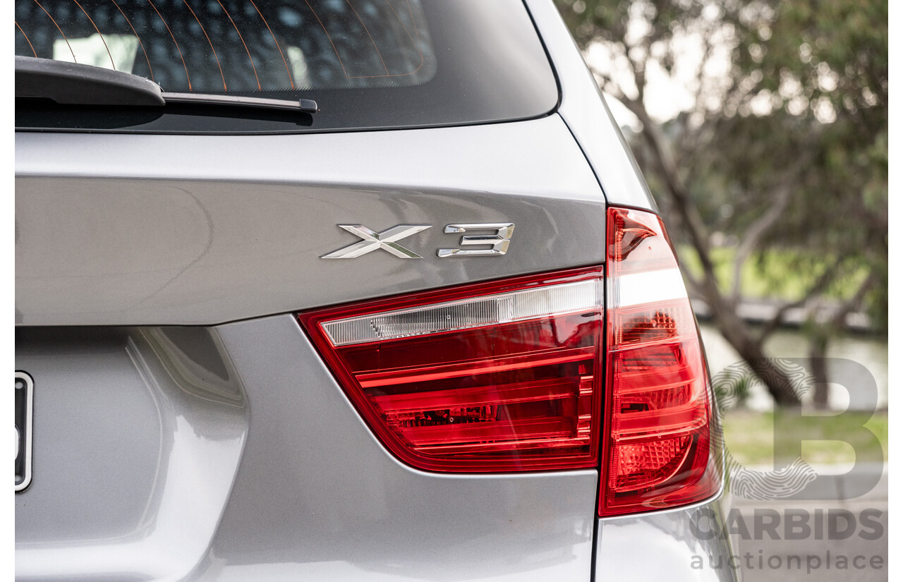 9/2016 BMW X3 X-Drive 20d LCI (AWD) F25 M-Sport Package 4d Wagon Space Grey Metallic Turbo Diesel 2.0L