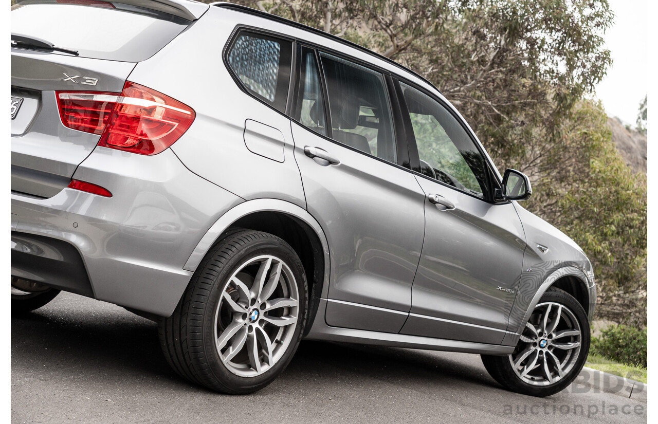 9/2016 BMW X3 X-Drive 20d LCI (AWD) F25 M-Sport Package 4d Wagon Space Grey Metallic Turbo Diesel 2.0L