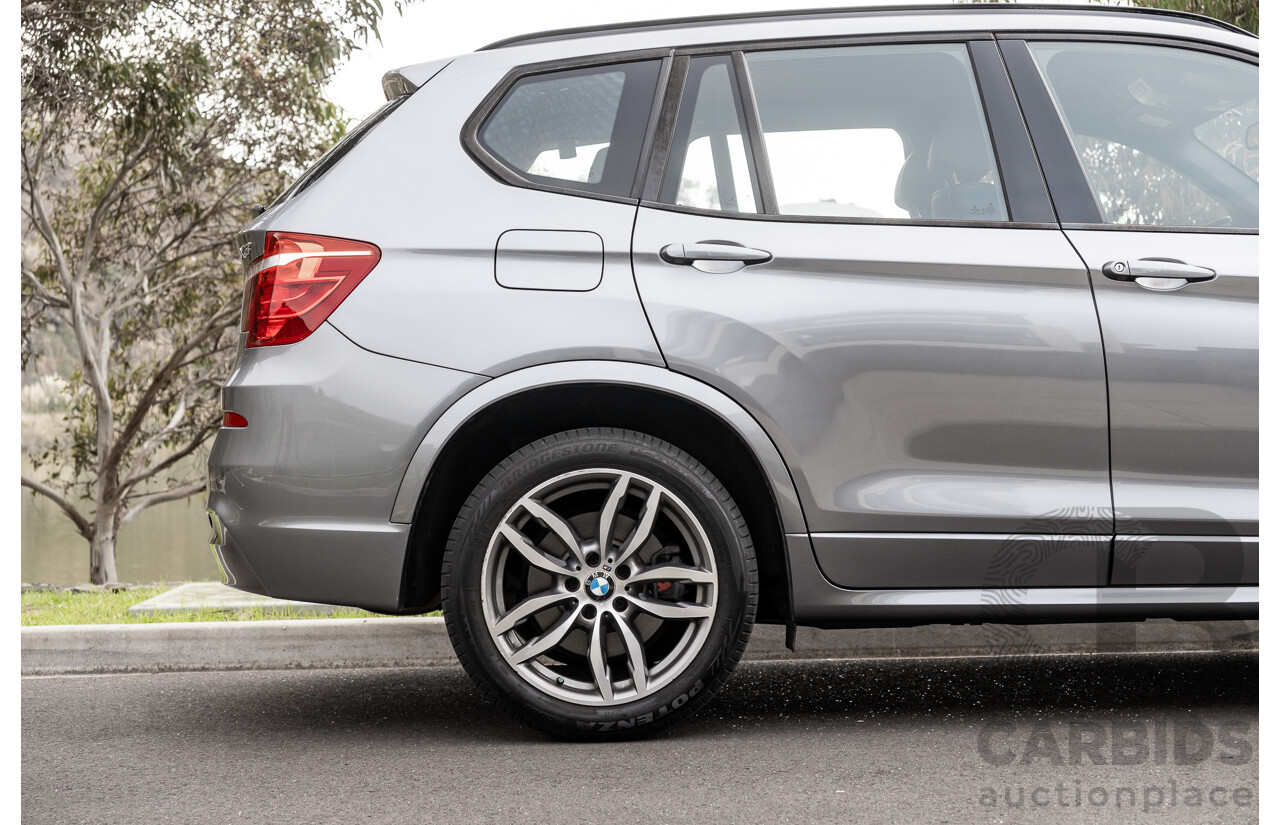 9/2016 BMW X3 X-Drive 20d LCI (AWD) F25 M-Sport Package 4d Wagon Space Grey Metallic Turbo Diesel 2.0L