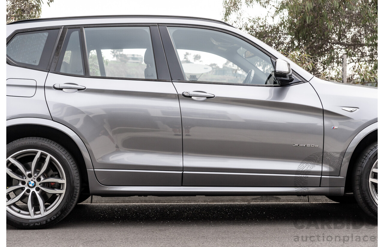9/2016 BMW X3 X-Drive 20d LCI (AWD) F25 M-Sport Package 4d Wagon Space Grey Metallic Turbo Diesel 2.0L