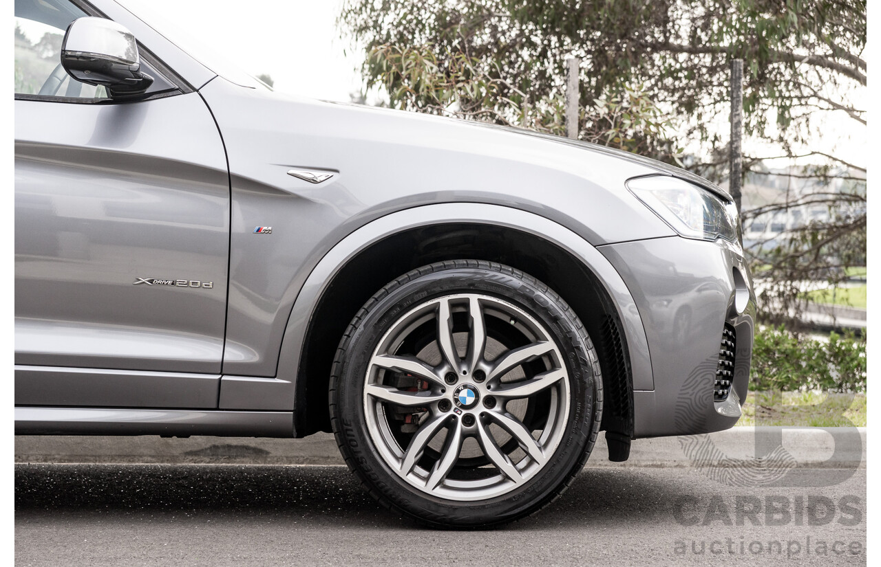 9/2016 BMW X3 X-Drive 20d LCI (AWD) F25 M-Sport Package 4d Wagon Space Grey Metallic Turbo Diesel 2.0L
