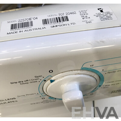 Simpson Enduro 701 7kg Top Loader Washing Machine