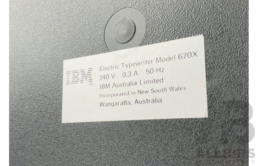 Vintage Large Electric IBM Seletric III Model 670X Alongside Original Instruction Manual, Vinyl Cover and IBM Desk Pad