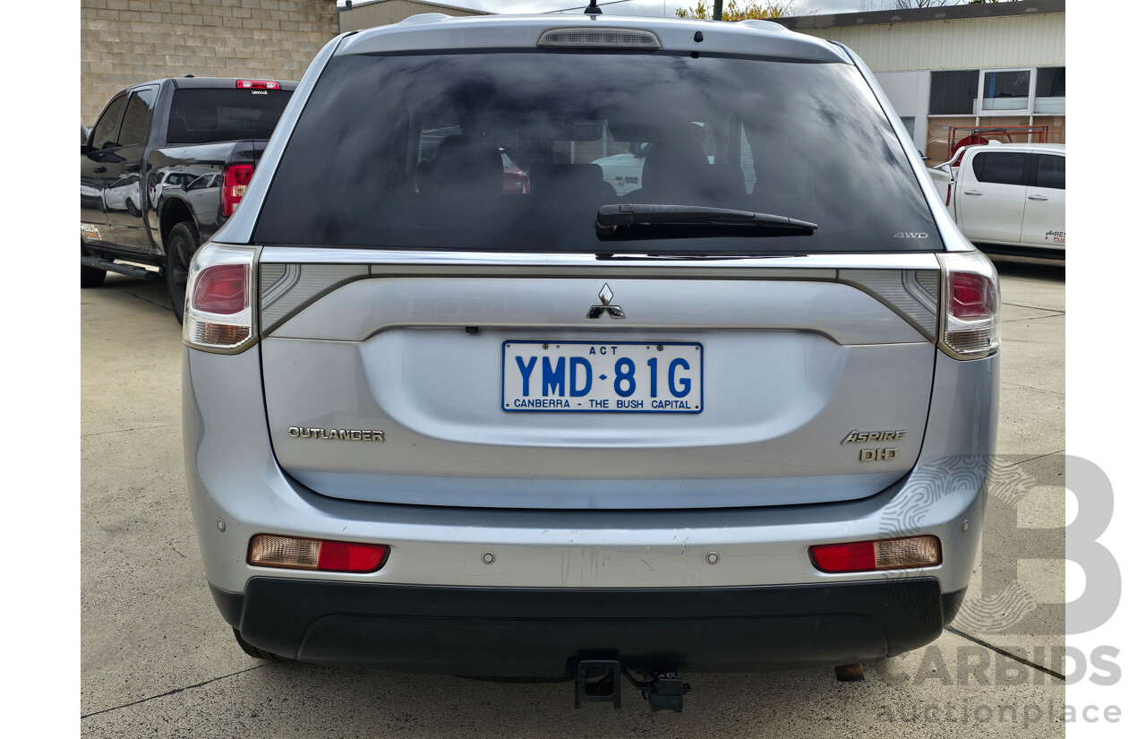 5/2013 Mitsubishi Outlander Aspire (4x4) ZJ 4d Wagon Silver 2.3L