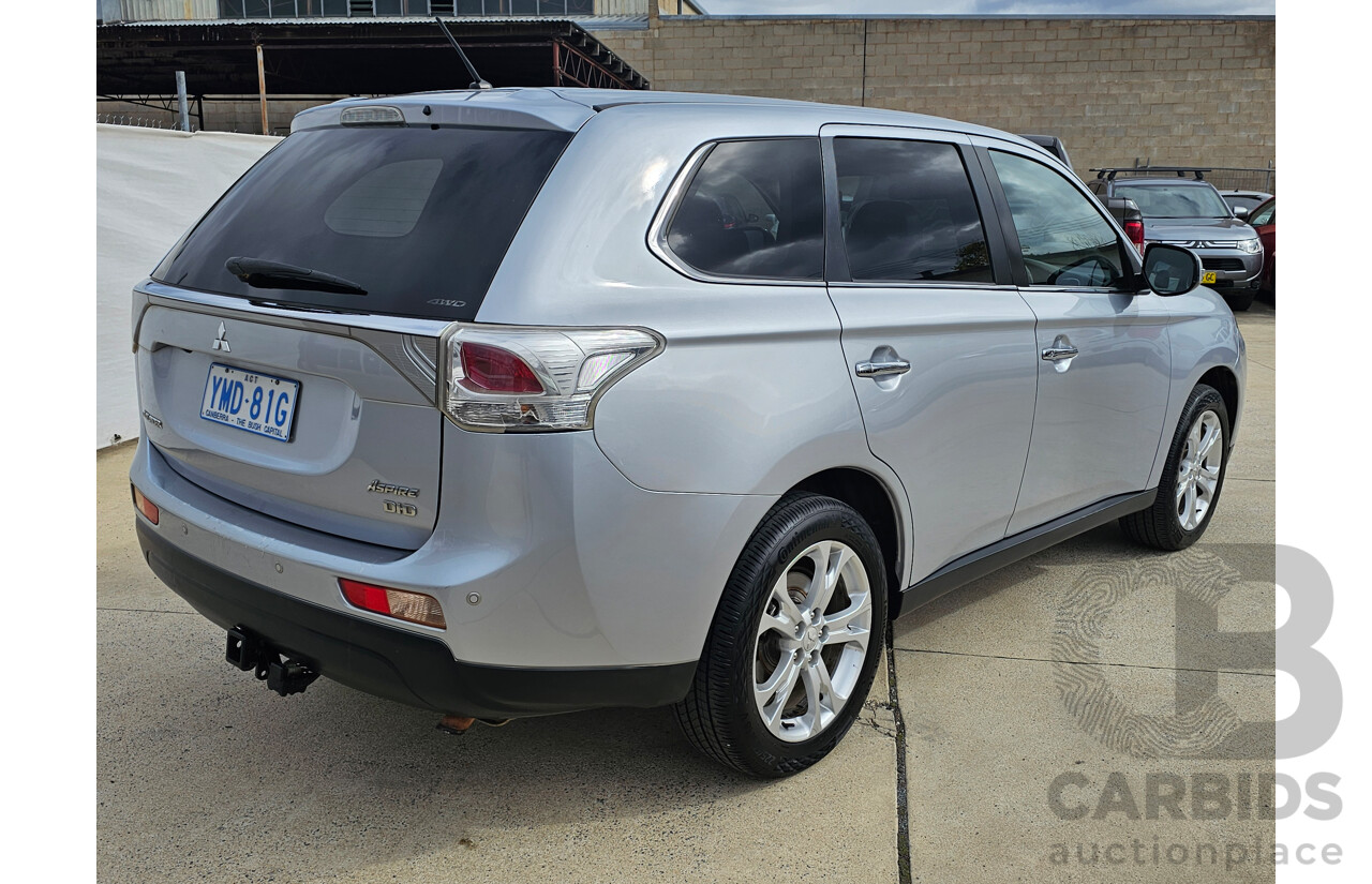 5/2013 Mitsubishi Outlander Aspire (4x4) ZJ 4d Wagon Silver 2.3L