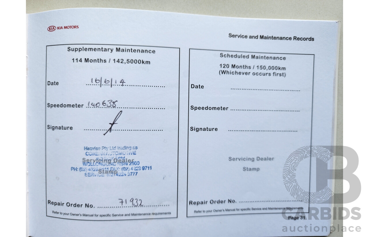 08/2008 Kia Rondo EX FWD UN 4D Wagon White 2.0L