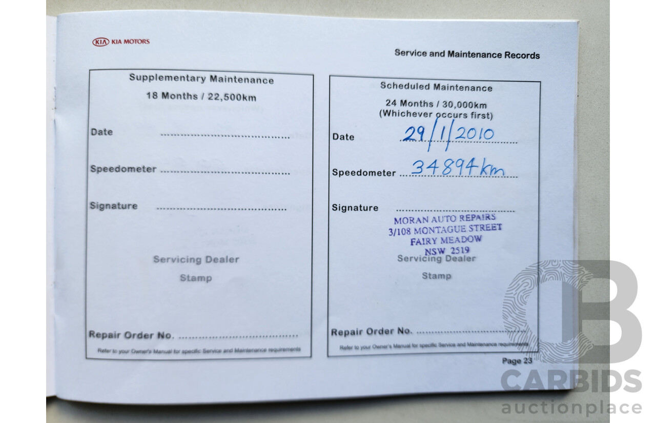 08/2008 Kia Rondo EX FWD UN 4D Wagon White 2.0L