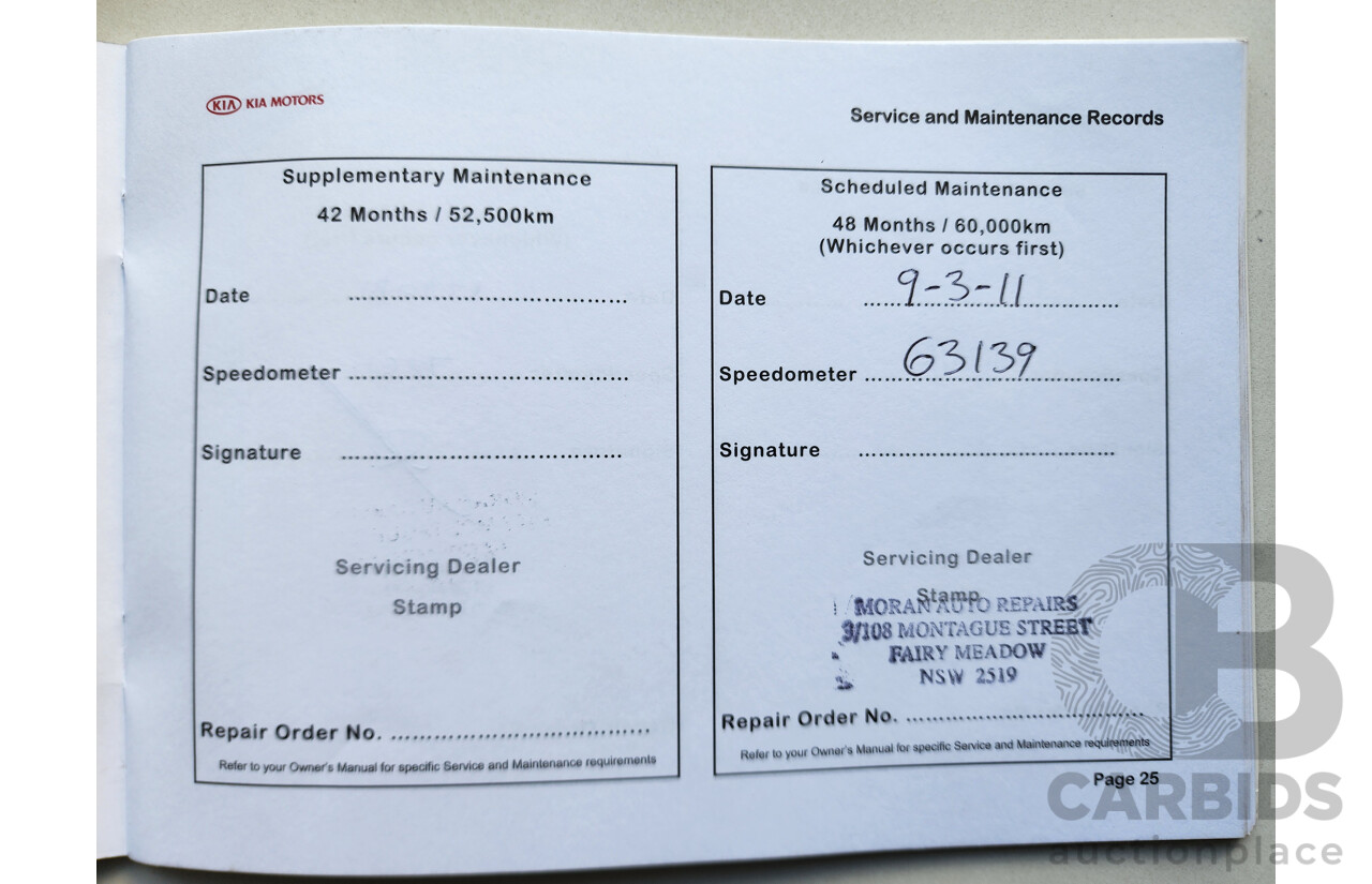 08/2008 Kia Rondo EX FWD UN 4D Wagon White 2.0L