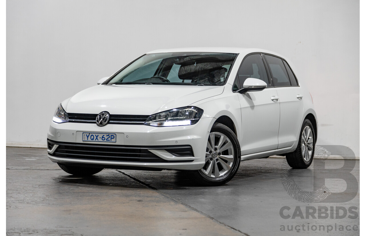 5/2018 Volkswagen Golf 110TSI Trendline MK7.5 AU MY18 5d Hatchback White Turbo 1.4L