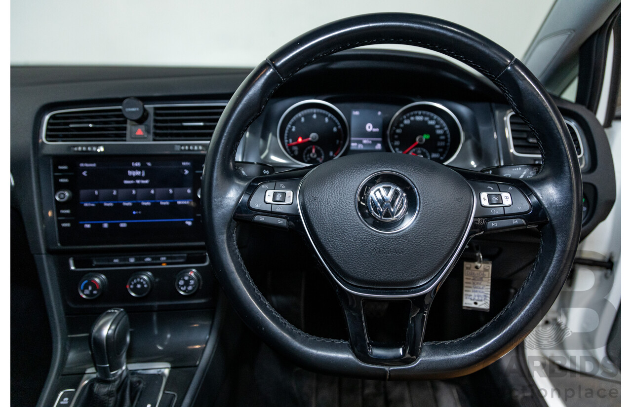 5/2018 Volkswagen Golf 110TSI Trendline MK7.5 AU MY18 5d Hatchback White Turbo 1.4L