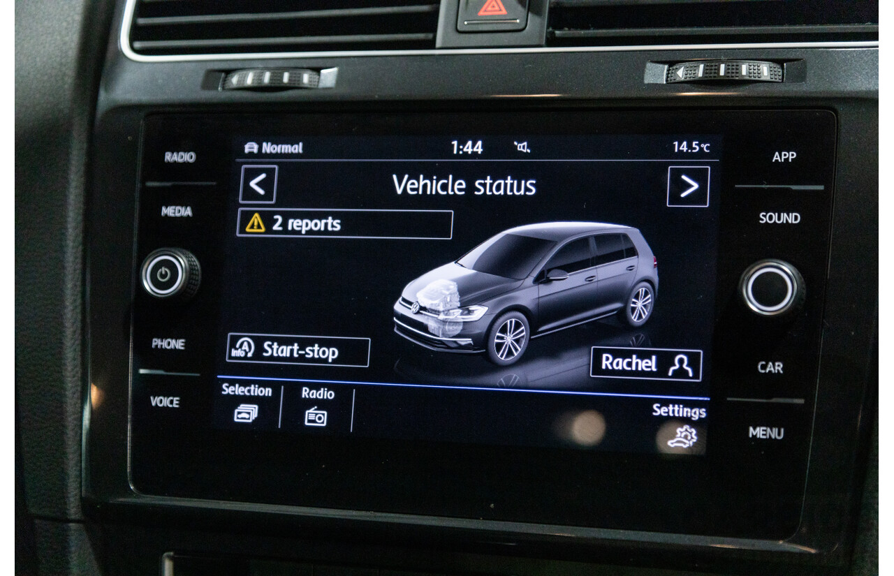 5/2018 Volkswagen Golf 110TSI Trendline MK7.5 AU MY18 5d Hatchback White Turbo 1.4L