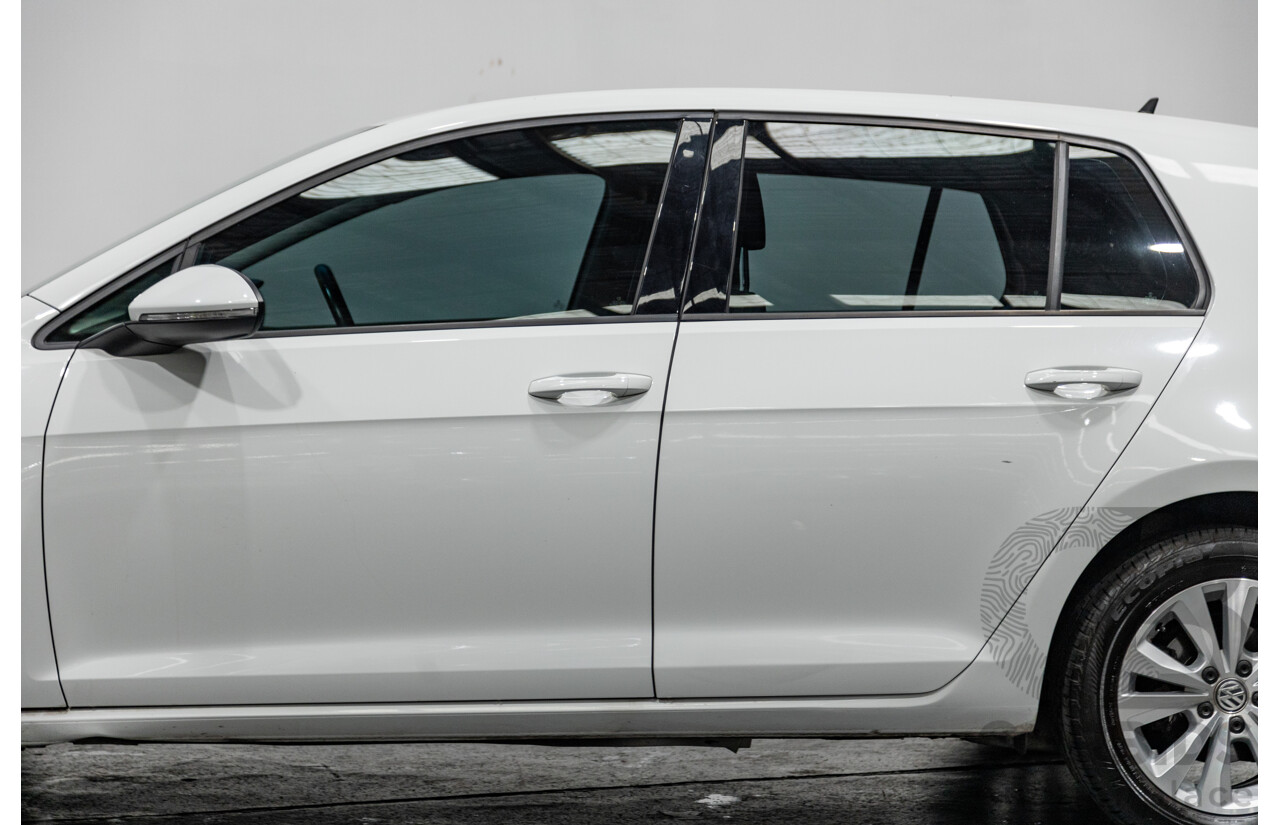 5/2018 Volkswagen Golf 110TSI Trendline MK7.5 AU MY18 5d Hatchback White Turbo 1.4L