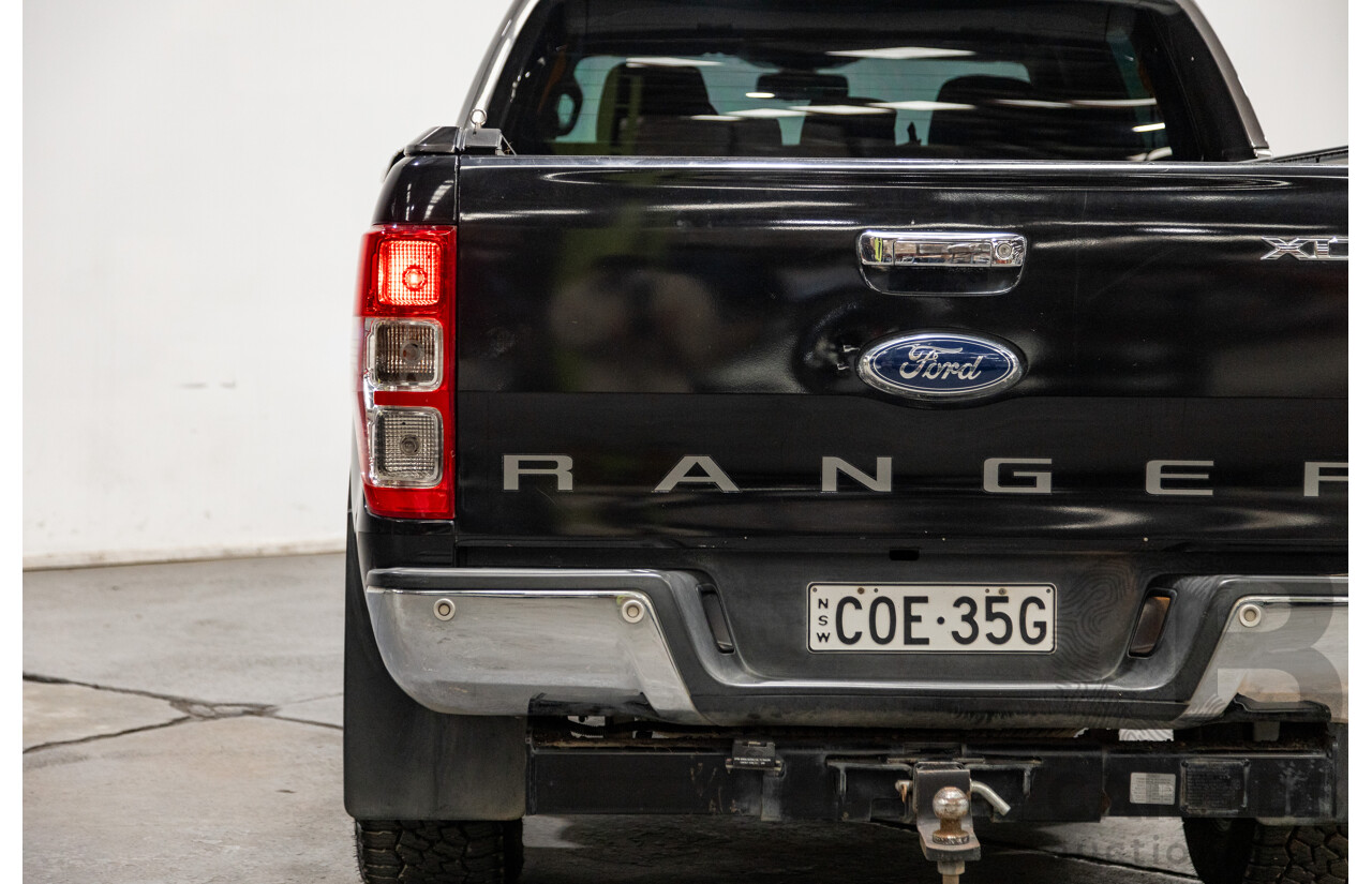 6/2013 Ford Ranger XLT 3.2 (4x4) PX 4d Dual Cab Utility Black Turbo Diesel 3.2L