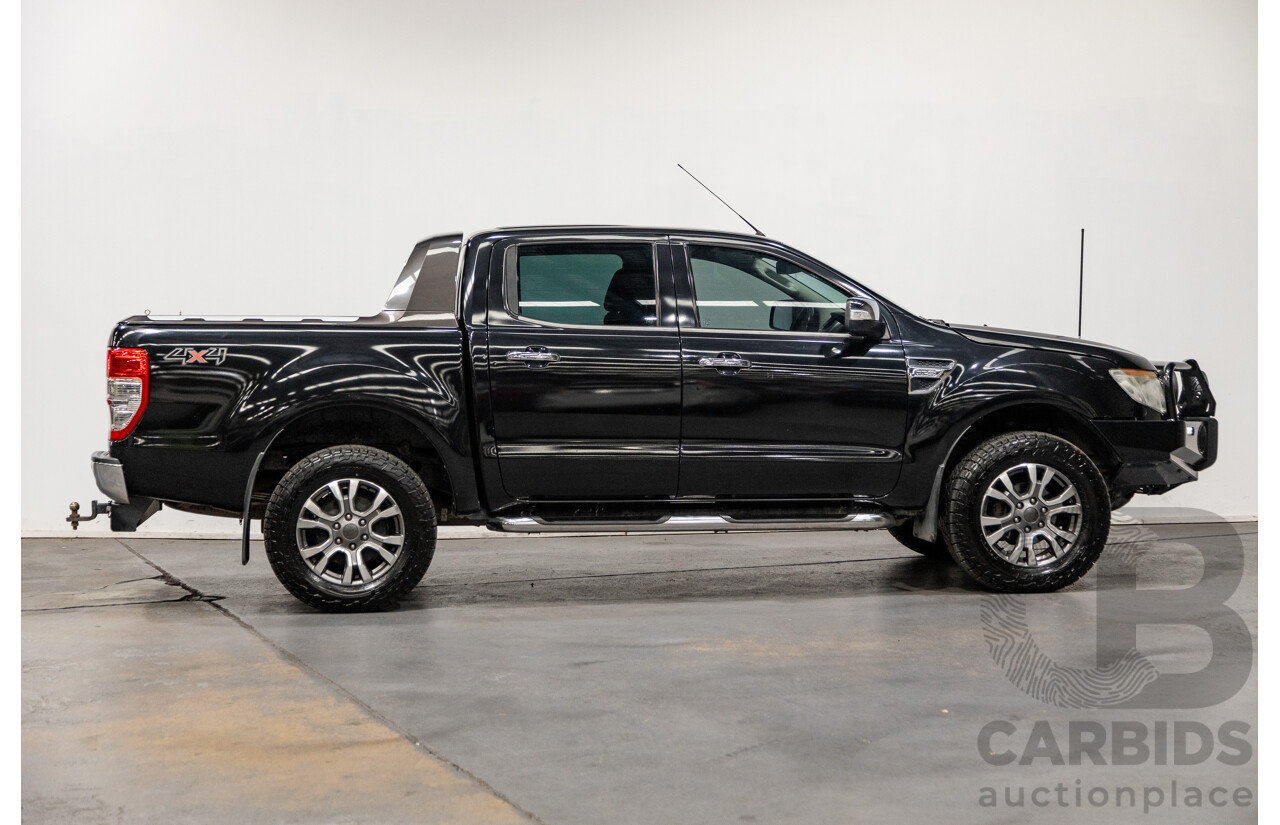 6/2013 Ford Ranger XLT 3.2 (4x4) PX 4d Dual Cab Utility Black Turbo Diesel 3.2L