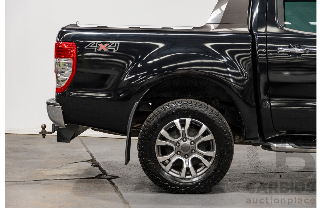 6/2013 Ford Ranger XLT 3.2 (4x4) PX 4d Dual Cab Utility Black Turbo Diesel 3.2L