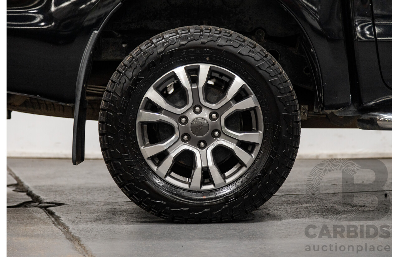 6/2013 Ford Ranger XLT 3.2 (4x4) PX 4d Dual Cab Utility Black Turbo Diesel 3.2L