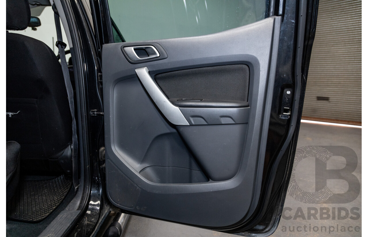 6/2013 Ford Ranger XLT 3.2 (4x4) PX 4d Dual Cab Utility Black Turbo Diesel 3.2L