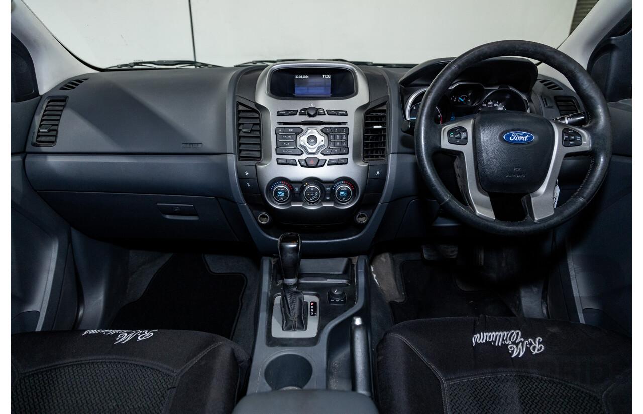 6/2013 Ford Ranger XLT 3.2 (4x4) PX 4d Dual Cab Utility Black Turbo Diesel 3.2L