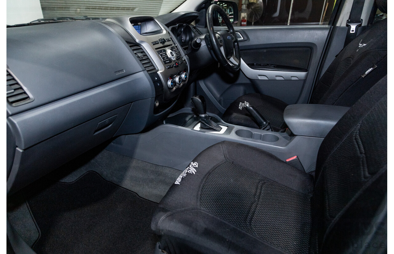 6/2013 Ford Ranger XLT 3.2 (4x4) PX 4d Dual Cab Utility Black Turbo Diesel 3.2L