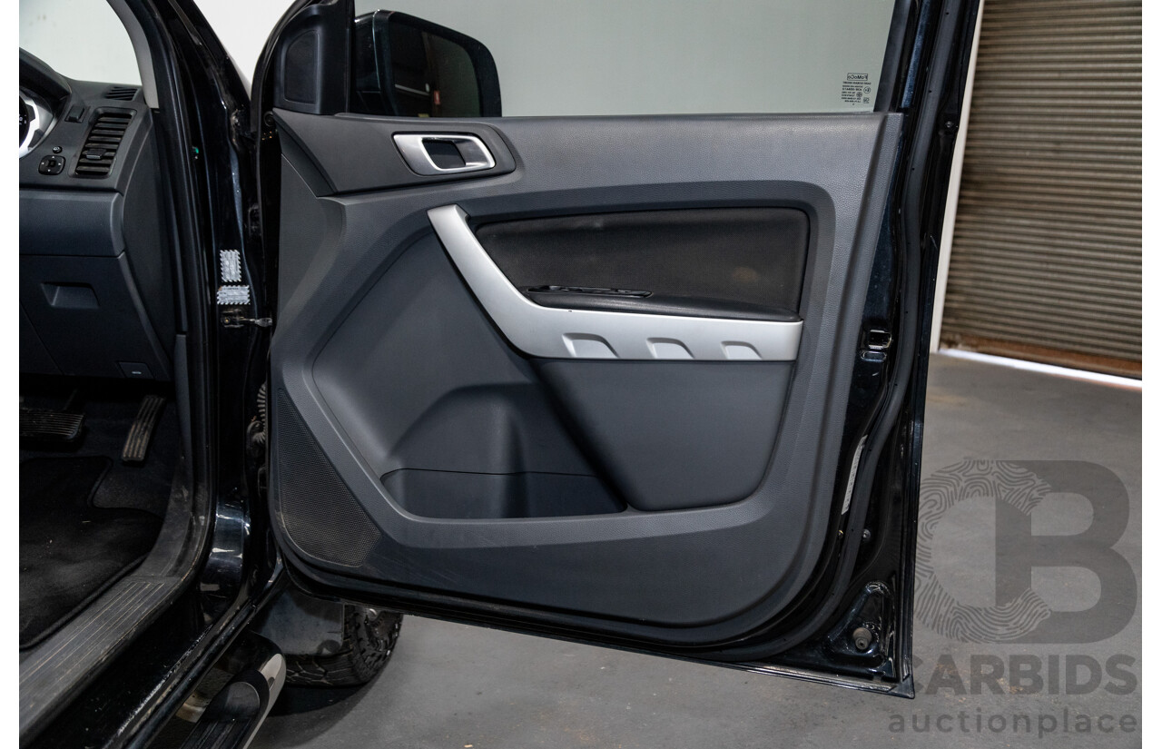 6/2013 Ford Ranger XLT 3.2 (4x4) PX 4d Dual Cab Utility Black Turbo Diesel 3.2L