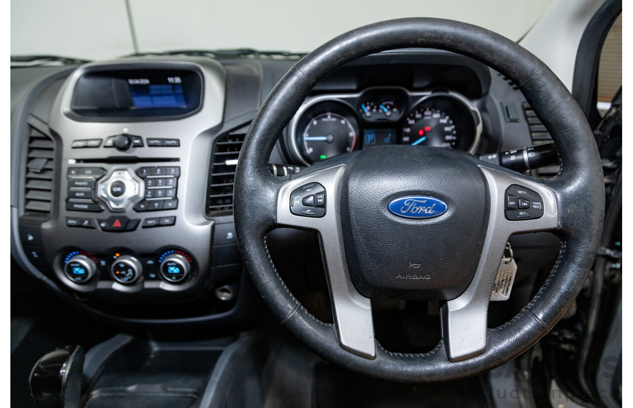 6/2013 Ford Ranger XLT 3.2 (4x4) PX 4d Dual Cab Utility Black Turbo Diesel 3.2L