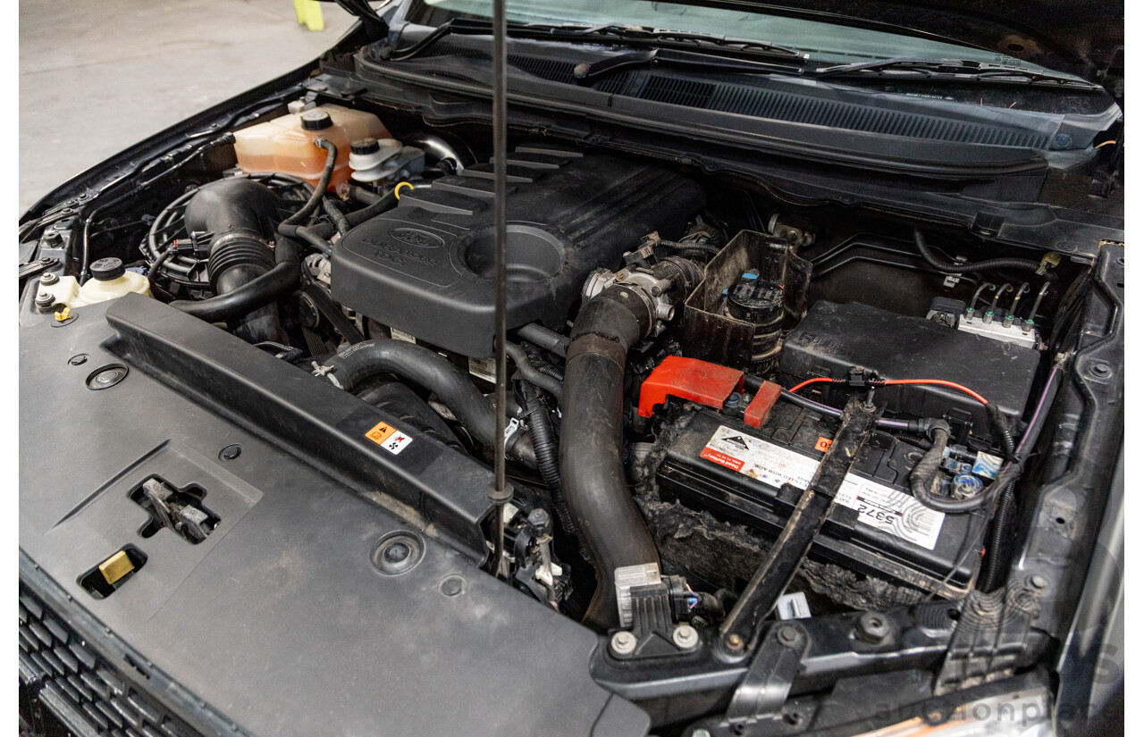 6/2013 Ford Ranger XLT 3.2 (4x4) PX 4d Dual Cab Utility Black Turbo Diesel 3.2L