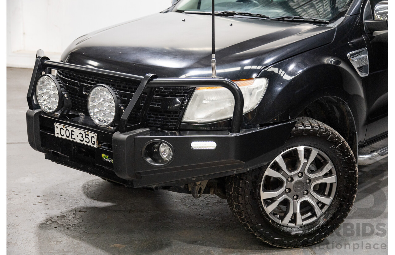 6/2013 Ford Ranger XLT 3.2 (4x4) PX 4d Dual Cab Utility Black Turbo Diesel 3.2L