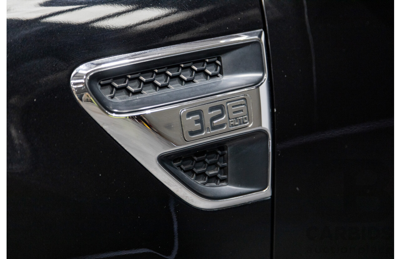 6/2013 Ford Ranger XLT 3.2 (4x4) PX 4d Dual Cab Utility Black Turbo Diesel 3.2L