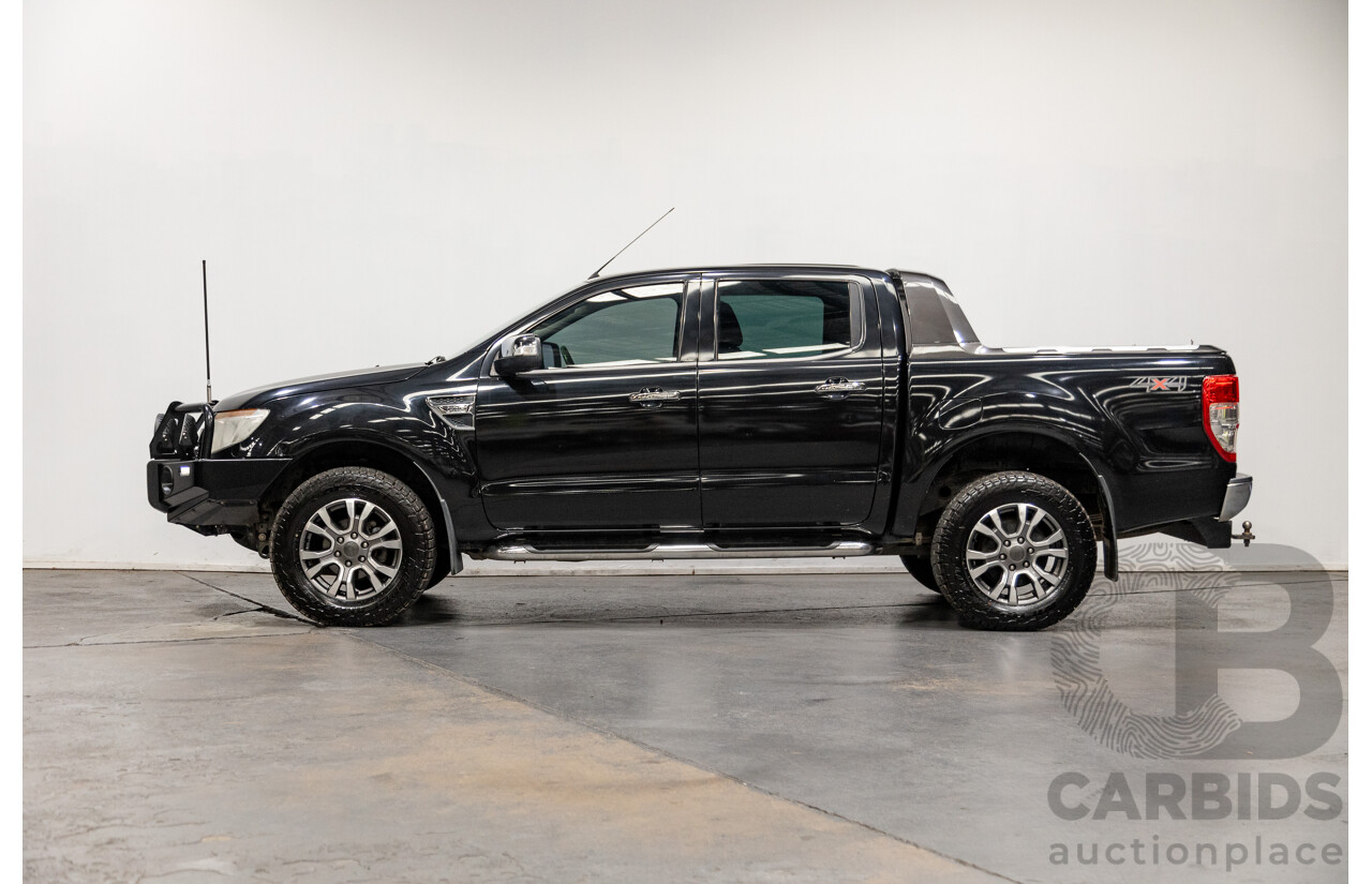 6/2013 Ford Ranger XLT 3.2 (4x4) PX 4d Dual Cab Utility Black Turbo Diesel 3.2L