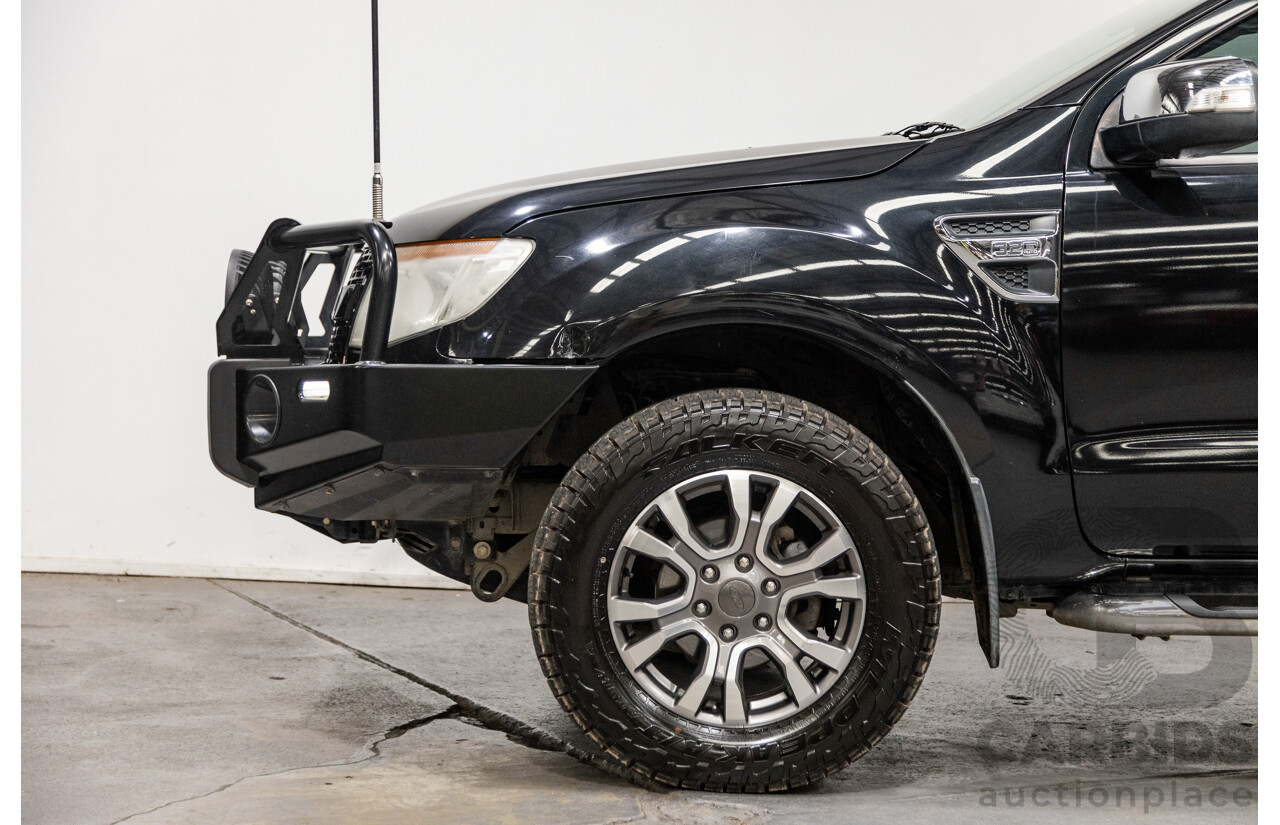 6/2013 Ford Ranger XLT 3.2 (4x4) PX 4d Dual Cab Utility Black Turbo Diesel 3.2L