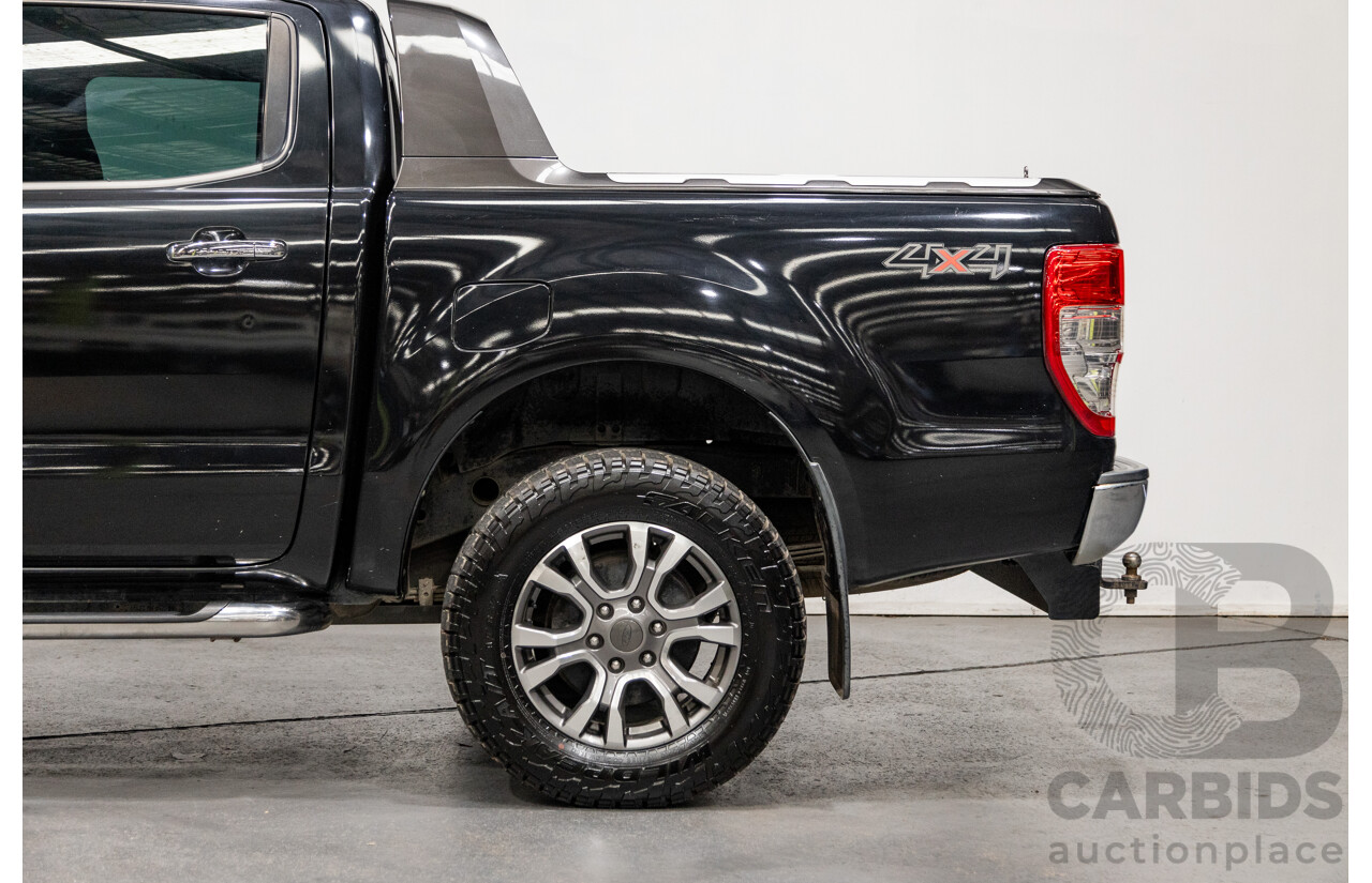 6/2013 Ford Ranger XLT 3.2 (4x4) PX 4d Dual Cab Utility Black Turbo Diesel 3.2L