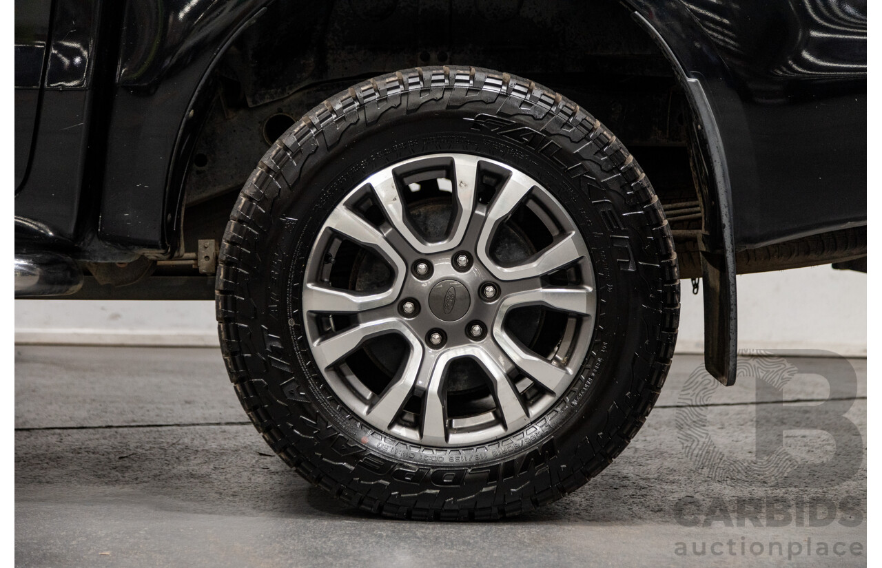 6/2013 Ford Ranger XLT 3.2 (4x4) PX 4d Dual Cab Utility Black Turbo Diesel 3.2L