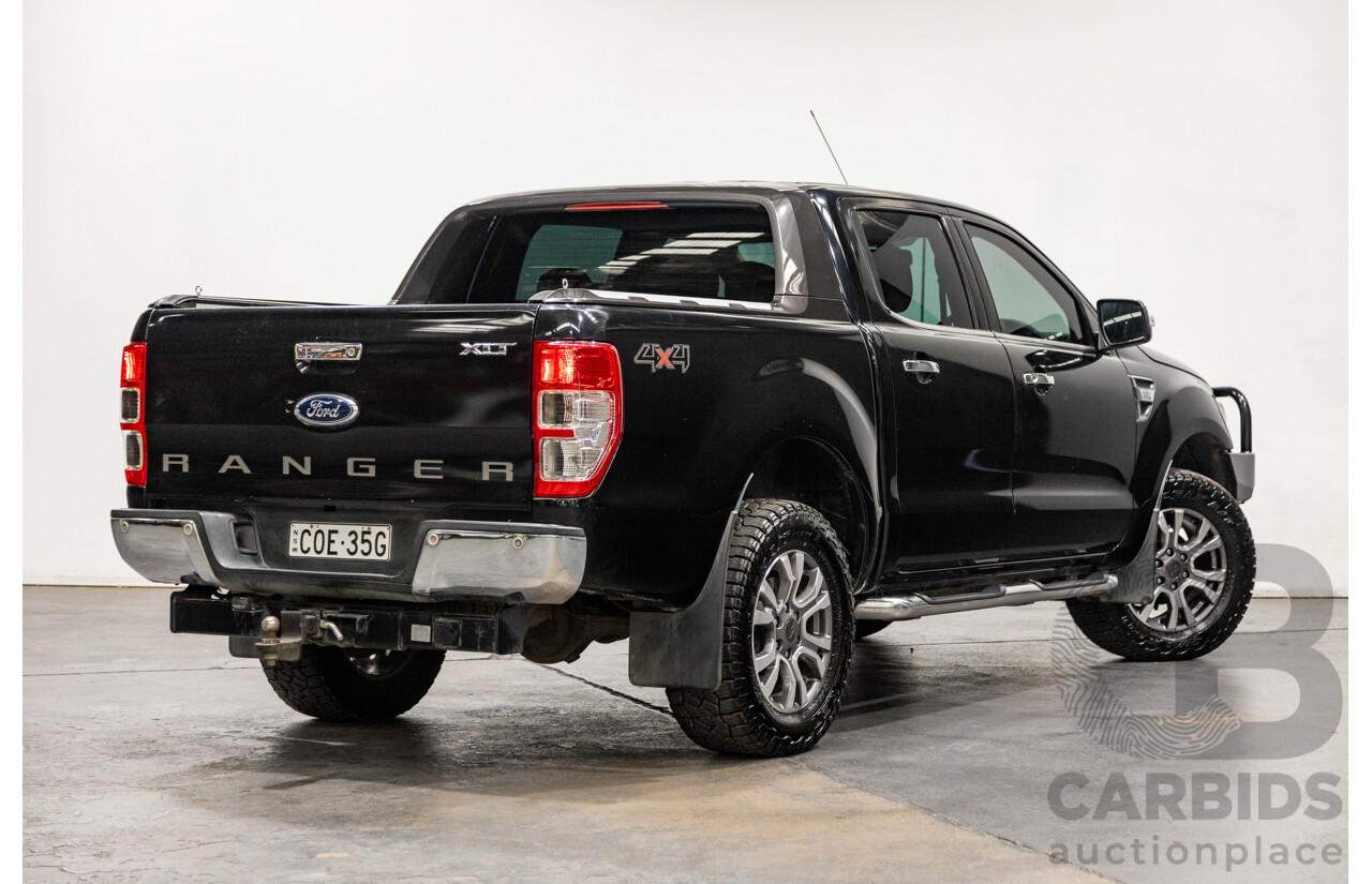 6/2013 Ford Ranger XLT 3.2 (4x4) PX 4d Dual Cab Utility Black Turbo Diesel 3.2L